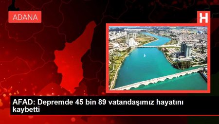 AFAD: Zelzelede 45 bin 89 vatandaşımız hayatını kaybetti